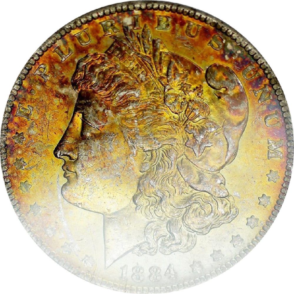 1884-O-Toned-Morgan-Dollar